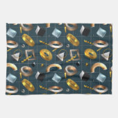 3D geometrisch patroon Theedoek (Horizontaal)