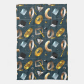 3D geometrisch patroon Theedoek (Verticaal)