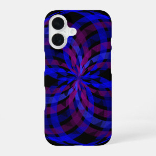 3D Geometrische Bloemblad Center iPhone 16 Hoesje