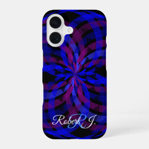 3D Geometrische Bloemblad Center iPhone 16 Hoesje