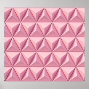 3D geometrische driehoeken: minimalistische achter Poster