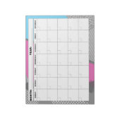 3D Geometrische lege agenda van 1980 Notitieblok (Linkerzijde)