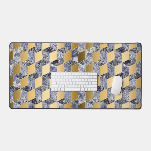 3D geometrische vierkanten Bureaumat (Keyboard & Muis)