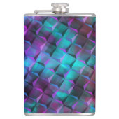 3D geometrische vormen, roze bevlekt om lila te ve Heupfles (Voorkant)