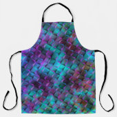 3D geometrische vormen, roze bevlekt om lila te ve Schort (Voorkant)