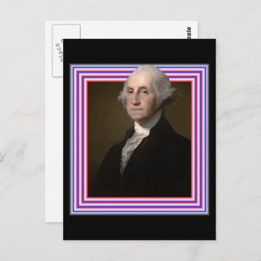 3D GEORGE WASHINGTON BRIEFKAART (Voorkant / Achterkant)