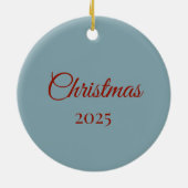 3D gepersonaliseerde kerst vogel Keramisch Ornament (Achterkant)