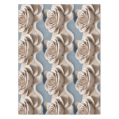 3D-gerenderde rozen in tinten blauw en wit Tafelkleed (Voorkant)
