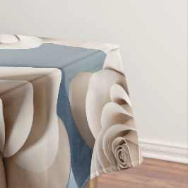 3D-gerenderde rozen in tinten blauw en wit Tafelkleed