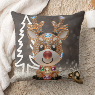 3D gestileerde Rudolph Sierkussen feestelijk rendi