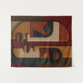 3D Getextureerde Mudcloth Geïnspireerde Terracotta Wandkleed (Voorkant (horizontaal))