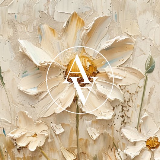 3D Getextureerde Wildflowers Schilderen Spring Flo Poster