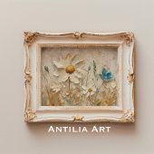 3D Getextureerde Wildflowers Schilderen Spring Flo Poster