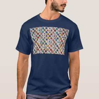 3D Gevormde Floral Achtergrond T-shirt