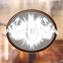 3D Ghost Coming Out of Mirror Halloween Raamsticker