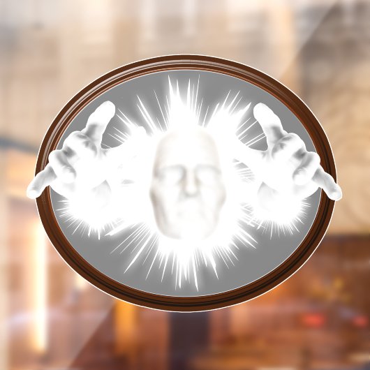 3D Ghost Coming Out of Mirror Halloween Raamsticker (Vel 2)