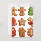 3D Gingerbread Cookie PNG Set – Christmas Clipart  Kaart (Achterkant)
