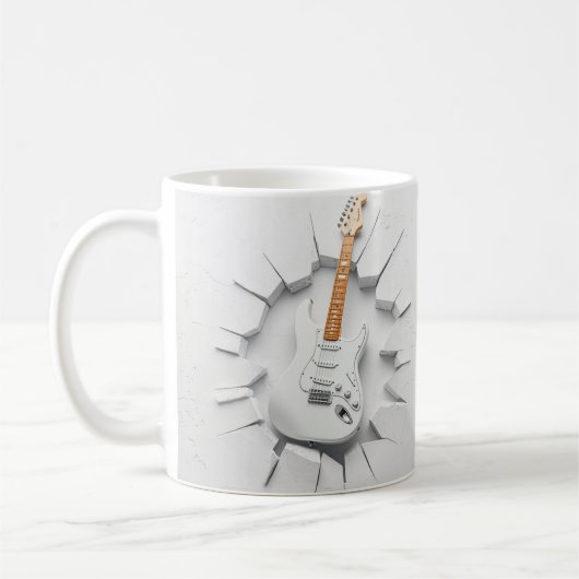 3D Gitaar Elektrische mok Wrap, 3D mok Design (Links)