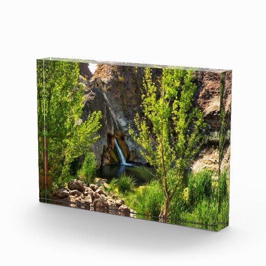 3D-glasdesk Art Waterfall Natuur Scene Fotoblokken (Rechts)