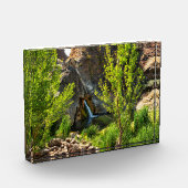 3D-glasdesk Art Waterfall Natuur Scene Fotoblokken (Links)