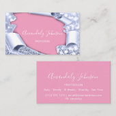 3D Glitter Makeup Artist Roos Roze Blauw Visitekaartje (Voorkant / Achterkant)