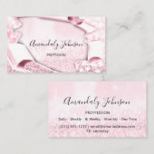 3D Glitter Makeup Event Planner Uniek Roze Visitekaartje (Voorkant / Achterkant)
