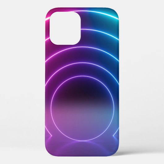 3d, gloeiende lijnen, tunnel, neonlichten, virtuee Case-Mate iPhone case (Achterkant)