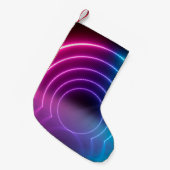 3d, gloeiende lijnen, tunnel, neonlichten, virtuee kleine kerstsok (Voorkant (Hangend))