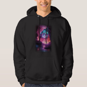 3D gloeiende steen roze Hoodie