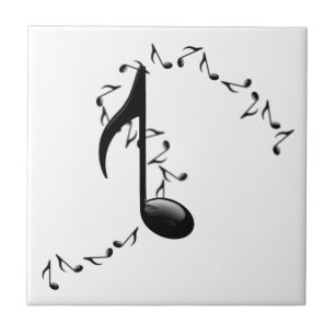 3D Glossy Music Note Tile Tegeltje