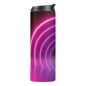 3d, glowing lines, tunnel, neon lights, virtual re thermosbeker (Gedraaid links)