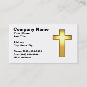 3D Gold Cross Visitekaartje