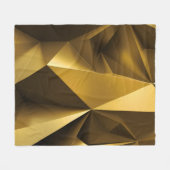 3D Gold Crystal Abstract Panorama Fleece Deken (Voorkant (Horizontaal))
