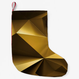 3D Gold Crystal Abstract Panorama Kleine Kerstsok