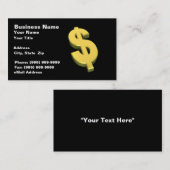 3D Gold Dollar-teken Visitekaartje (Voorkant / Achterkant)