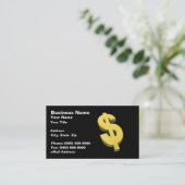 3D Gold Dollar-teken Visitekaartje (Staand voorkant)