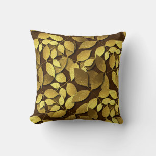 3D Gold Leaves Kussen