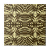 3D Gold Metallic Geometric Pattern luxury Tegeltje (Voorkant)