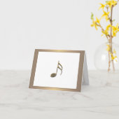 3D Gold Music Note Kaart personalisatie op de rug (Gele Bloem)