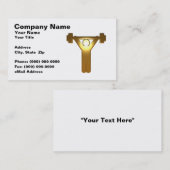 3D Gold Weightlifter Visitekaartje (Voorkant / Achterkant)