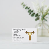 3D Gold Weightlifter Visitekaartje (Staand voorkant)