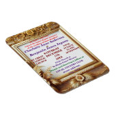 3D Golden Floral Botanical Lijst Magneet (Rechterzijde)