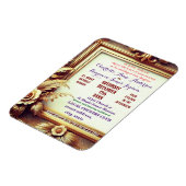 3D Golden Floral Botanical Lijst Magneet (Linkerzijde)