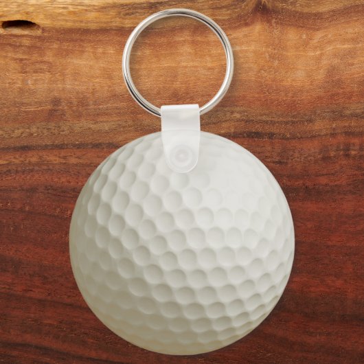 3D Golf Ball Design – Custom Option keychain (Voorkant)