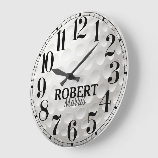 3D | Golf Ball Golfer Large Clock Grote Klok (Hoek)