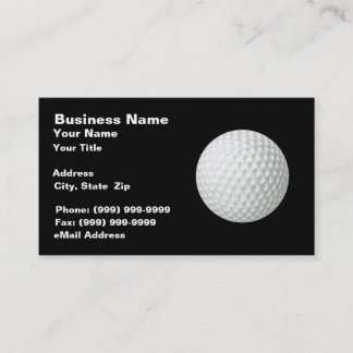 3D Golf Ball (op zwarte BG) Visitekaartje
