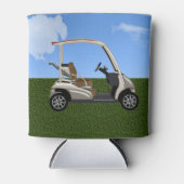 3D golfkar op gras Blikjeskoeler (Voorkant)