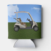 3D golfkar op gras Blikjeskoeler (Achterkant)
