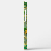 3D Goud en Groene Bloemen Case-Mate iPhone Case (Achterkant / Links)