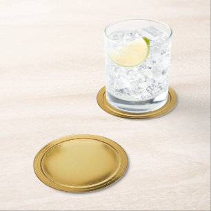 3D goud folie zegel Elegante Excellentie Prijs Med Ronde Kartonnen Onderzetter